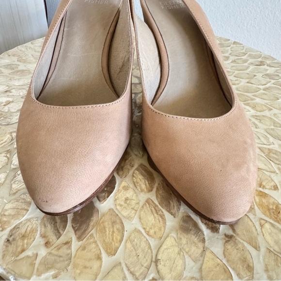 Eileen Fisher Beige Milla Slingback Leather Heel Pumps size 9 - Picture 7 of 12